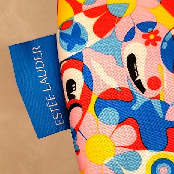 NWOT Estee Lauder Tote Bag, Whimsical Multicolor 17" x 15", Recycled materials - Picture 3 of 8